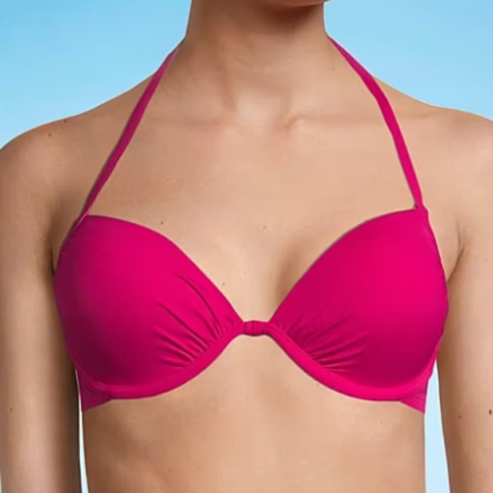 New Mynah Bra Bikini Swimsuit Top Magenta size D / DD extended size